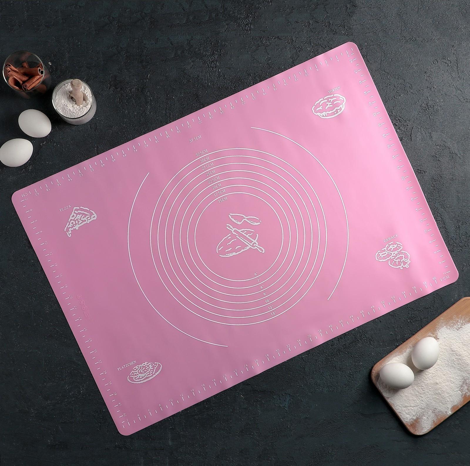 Коврик с разлиновкой силиконовый Доляна «Эрме», 64,5×45 см, цвет МИКС