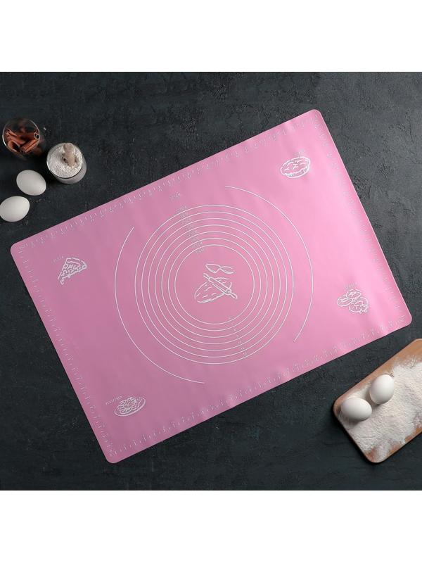 Коврик с разлиновкой силиконовый Доляна «Эрме», 64,5×45 см, цвет МИКС