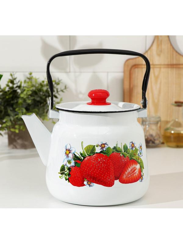 Чайник сферический, 3,5 л, индукция, рисунок МИКС