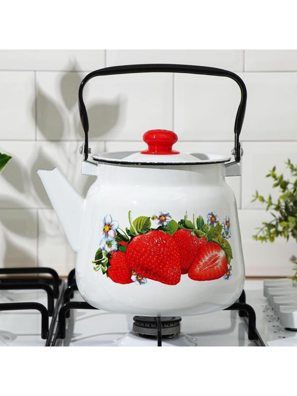 Чайник сферический, 3,5 л, индукция, рисунок МИКС