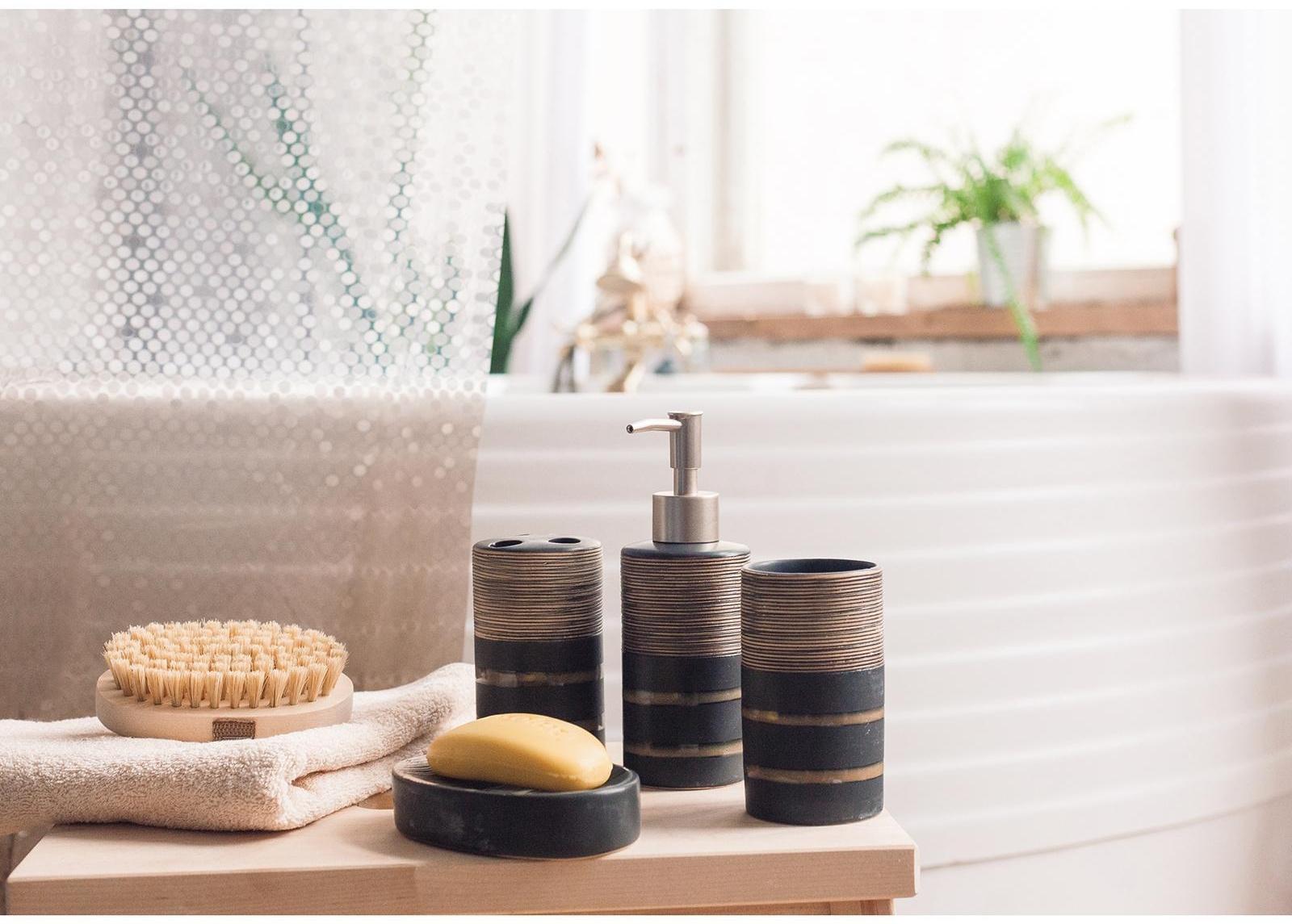 Набор аксессуаров для ванной комнаты Доляна «Классика», 4 предмета (дозатор 300 мл, мыльница, 2 стакана)