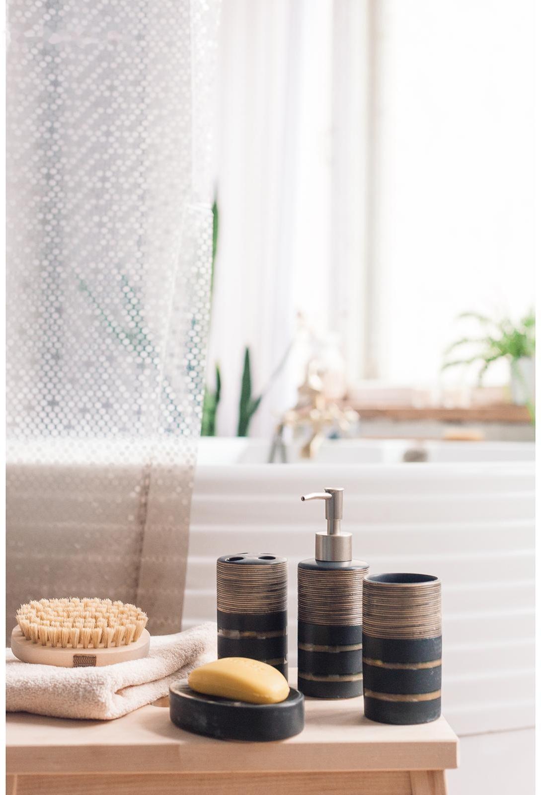 Набор аксессуаров для ванной комнаты Доляна «Классика», 4 предмета (дозатор 300 мл, мыльница, 2 стакана)