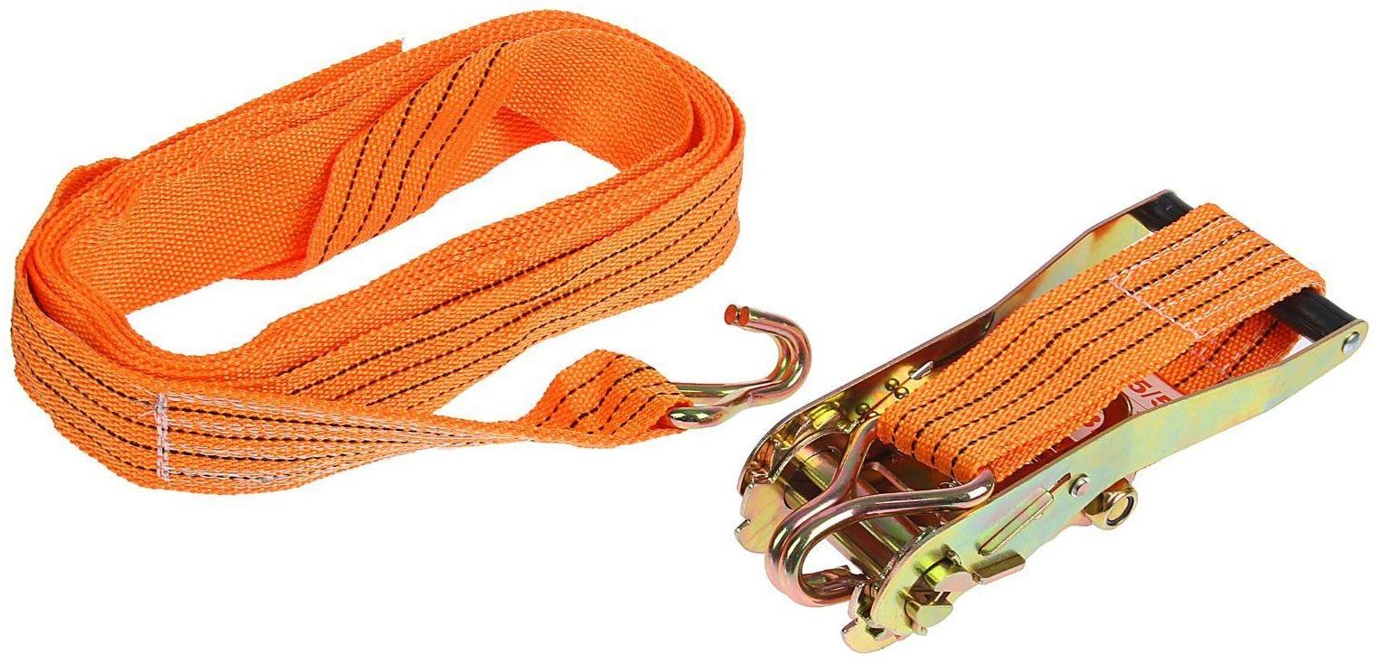 Стяжка груза с механизмом 230 мм, ширина ленты 50 мм, нагрузка 2500/5000 кг, длина 6 м