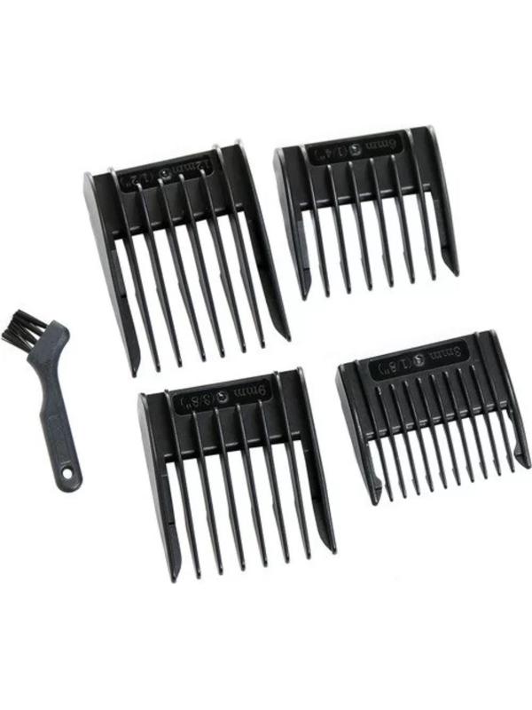 Машинка для стрижки Rowenta TN1601F1, 0.5-13 мм, 4 насадки, нерж. сталь, 220 В, бело-чёрная