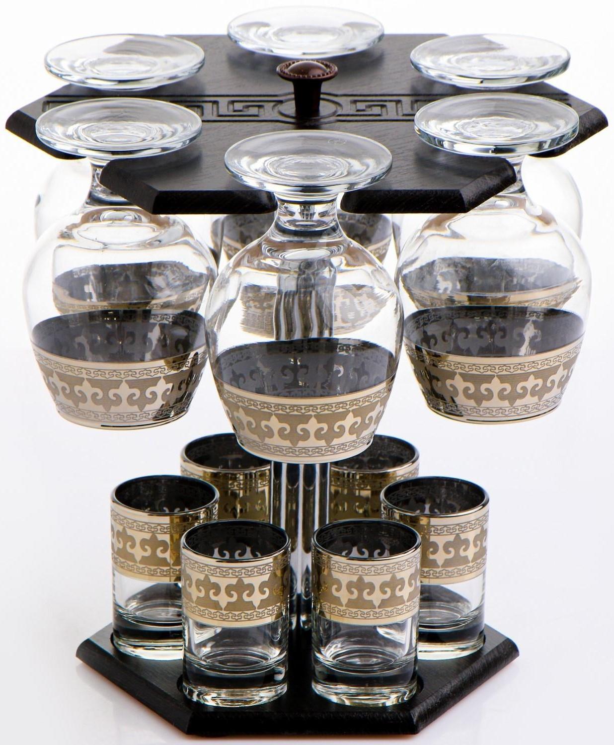 Мини-бар 12 предметов коньяк, византия, темный  350/50 мл