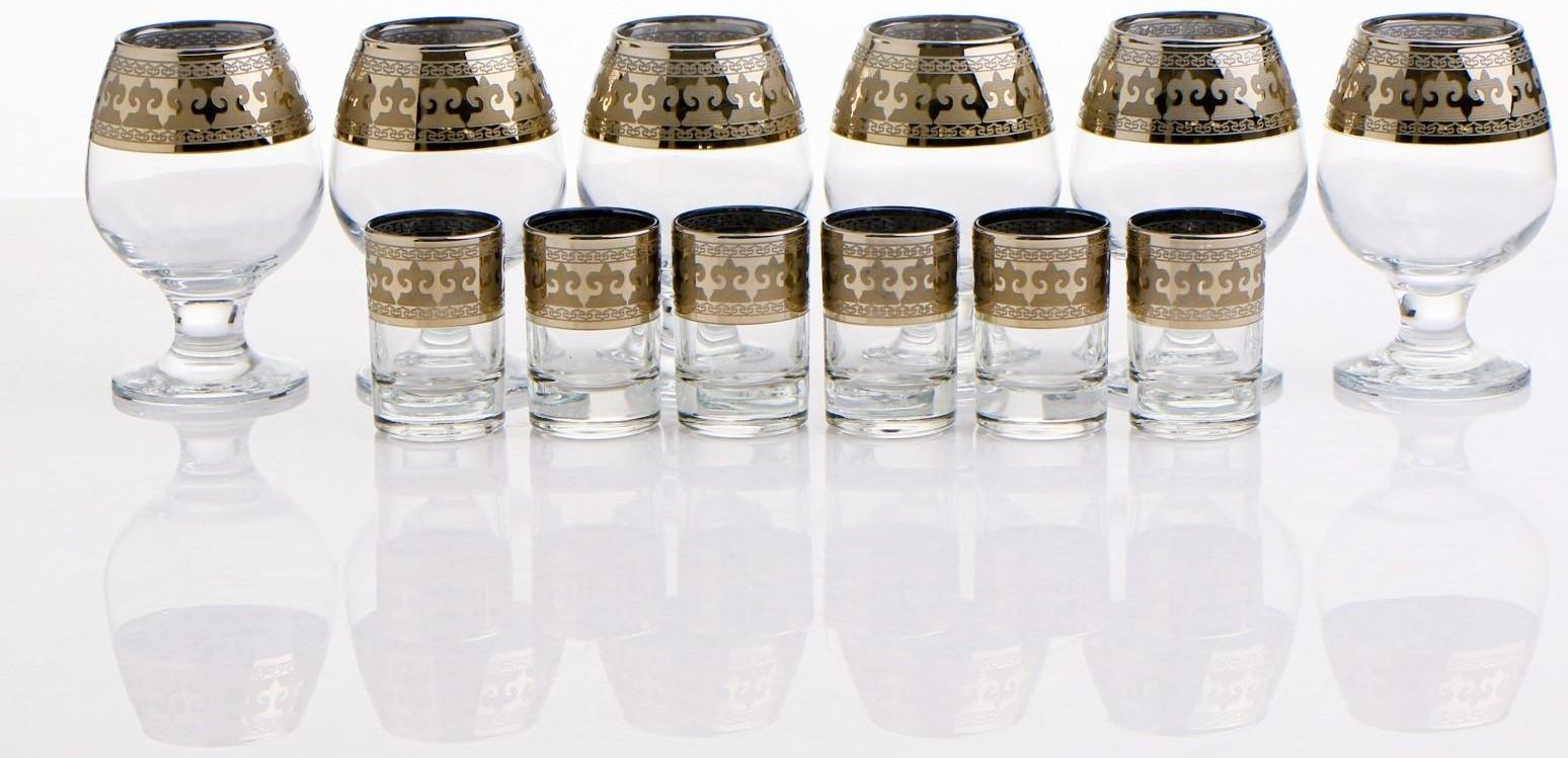 Мини-бар 12 предметов коньяк, византия, темный  350/50 мл