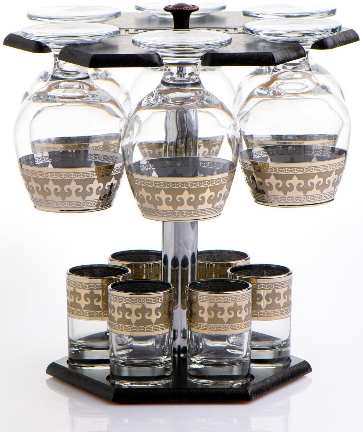 Мини-бар 12 предметов коньяк, византия, темный  350/50 мл