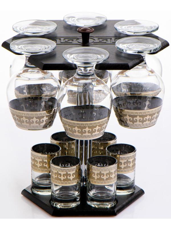 Мини-бар 12 предметов коньяк, византия, темный  350/50 мл