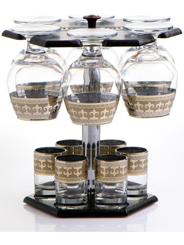 Мини-бар 12 предметов коньяк, византия, темный  350/50 мл