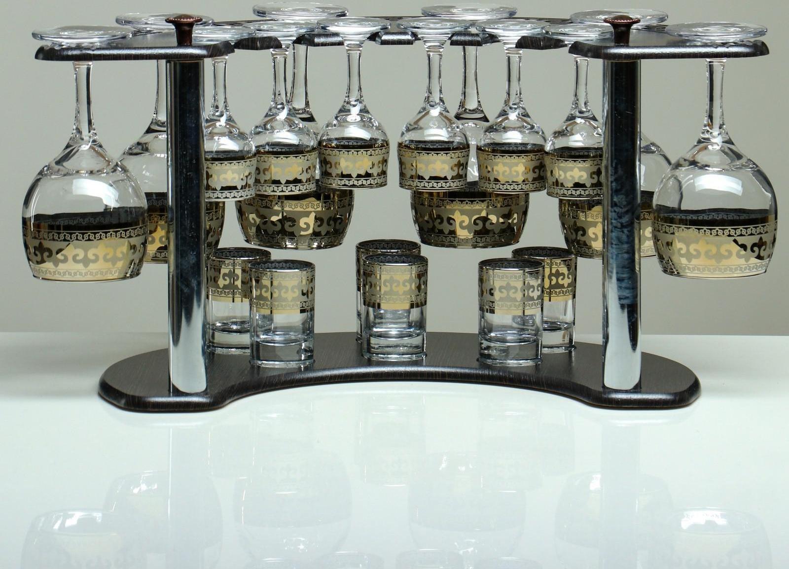 Мини-бар 18 предметов вино, византия, темный 240/55/50 мл