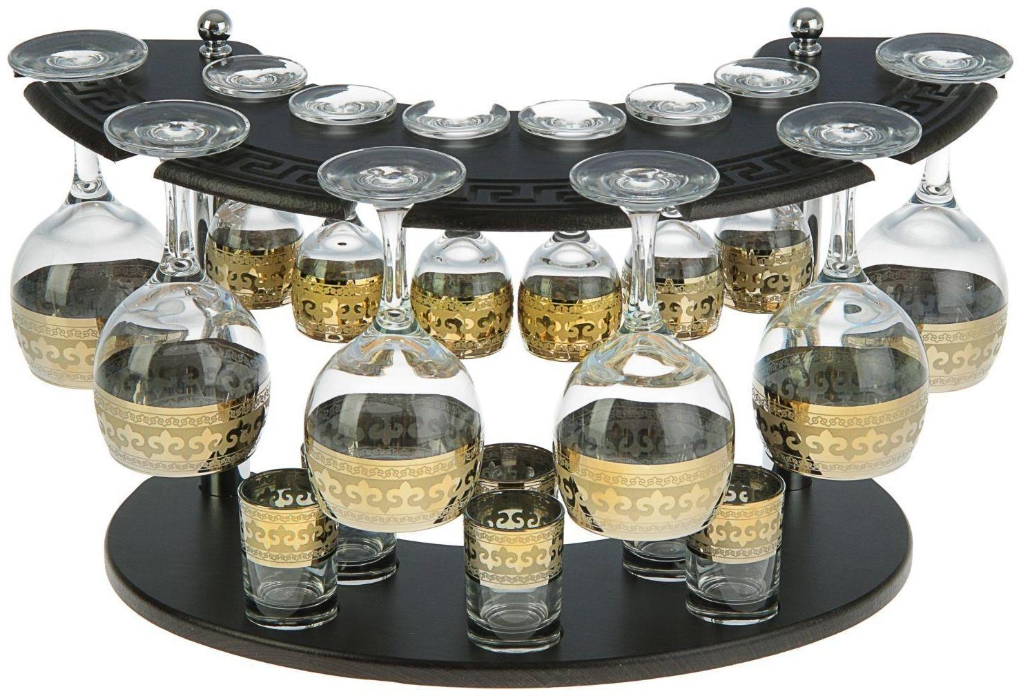 Мини-бар 18 предметов вино, византия, темный 240/55/50 мл