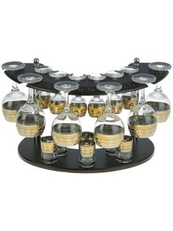 Мини-бар 18 предметов вино, византия, темный 240/55/50 мл