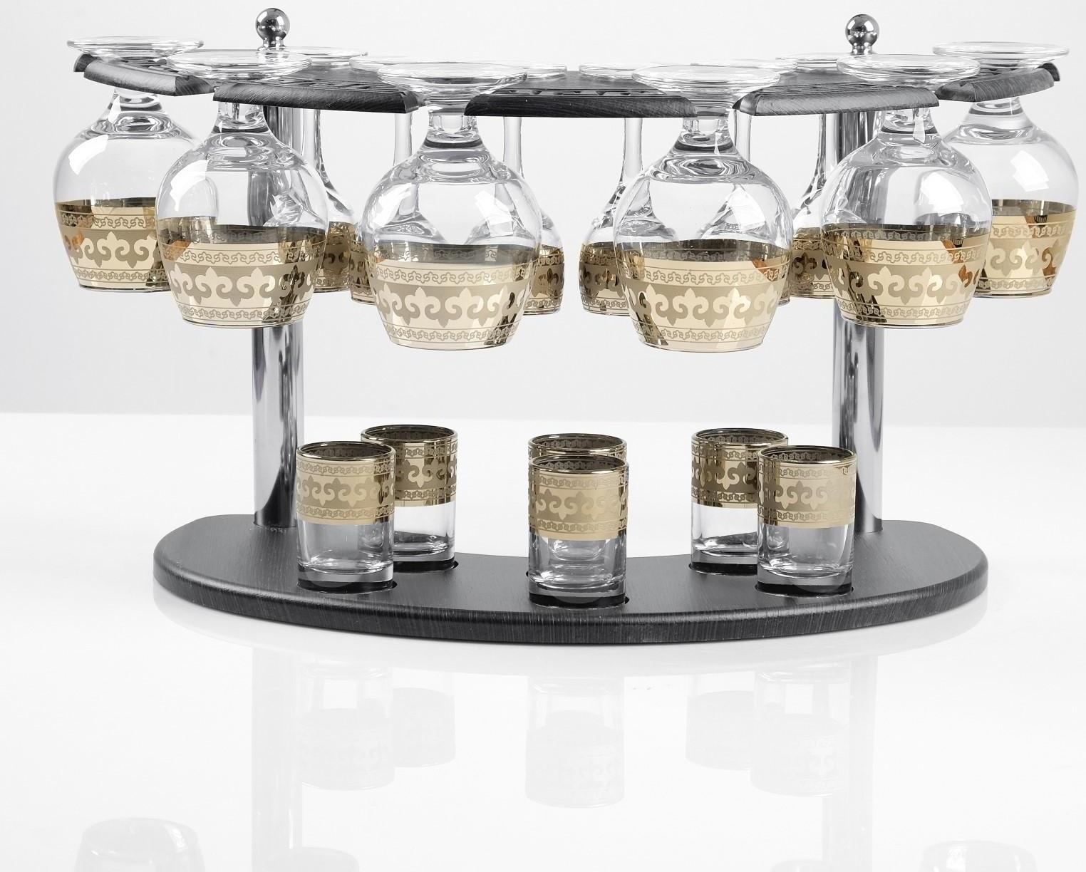 Мини-бар 18 предметов коньяк, византия, темный  380/55/50 мл