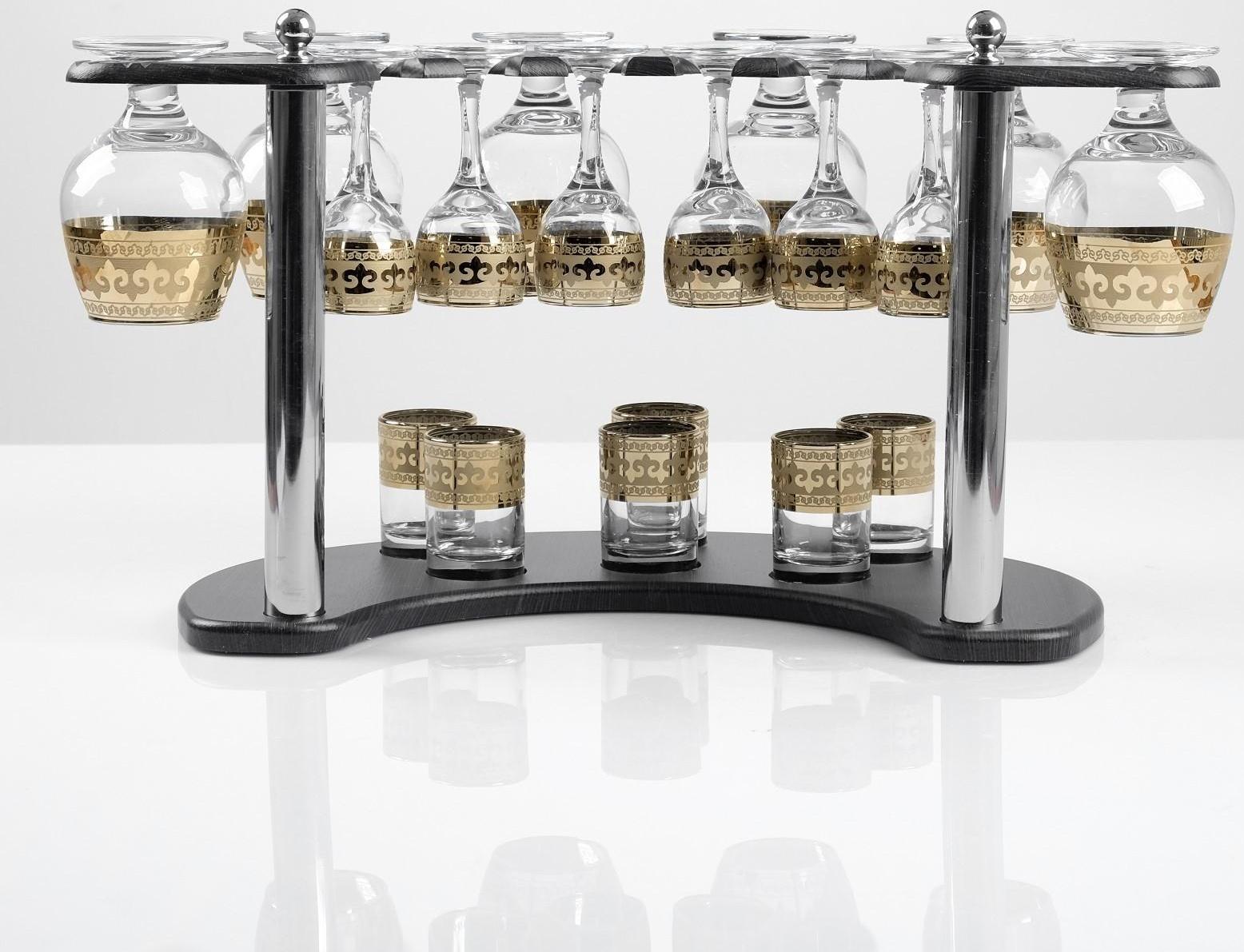 Мини-бар 18 предметов коньяк, византия, темный  380/55/50 мл