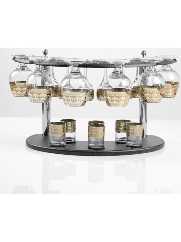 Мини-бар 18 предметов коньяк, византия, темный  380/55/50 мл