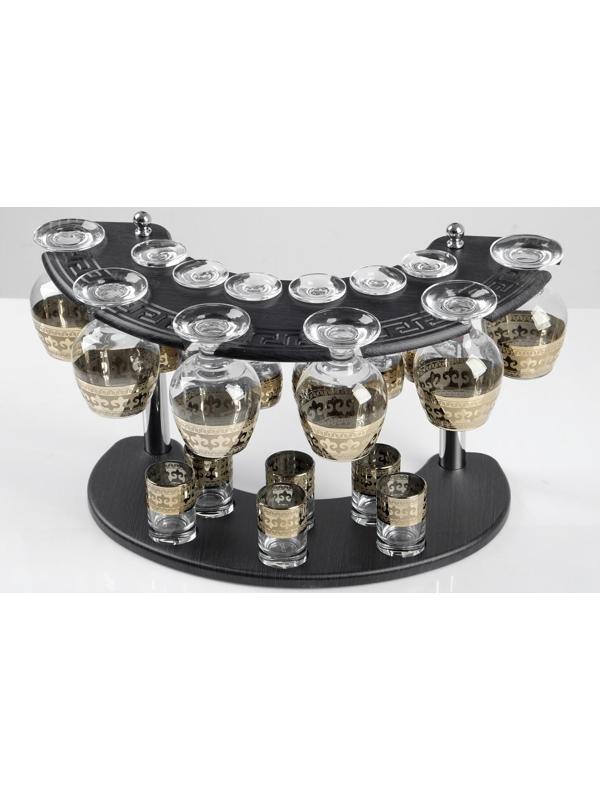 Мини-бар 18 предметов коньяк, византия, темный  380/55/50 мл