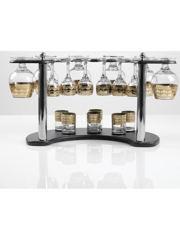 Мини-бар 18 предметов коньяк, византия, темный  380/55/50 мл