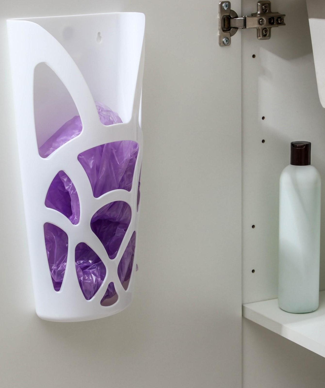 Корзина для пакетов, 18×9×35 см, цвет белый