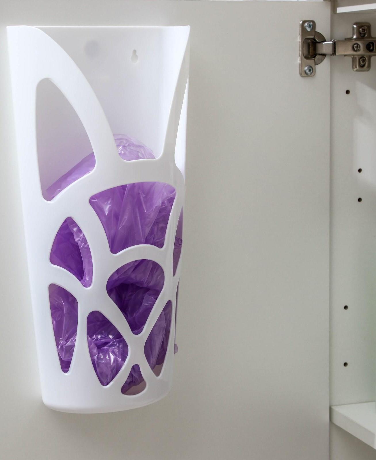 Корзина для пакетов, 18×9×35 см, цвет белый