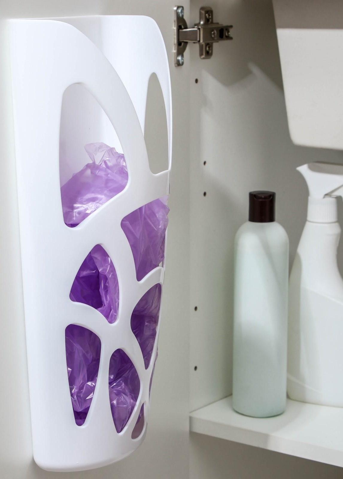 Корзина для пакетов, 18×9×35 см, цвет белый