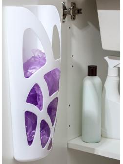 Корзина для пакетов, 18×9×35 см, цвет белый