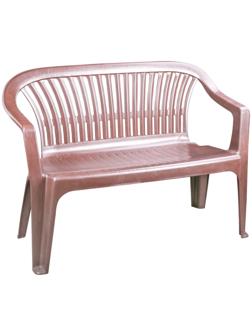 Скамья садовая, пластиковая 115 х 60 х 81 см, со спинкой 