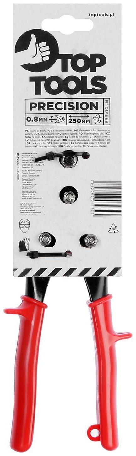 Ножницы по металлу Top Tools, 250 мм, левые