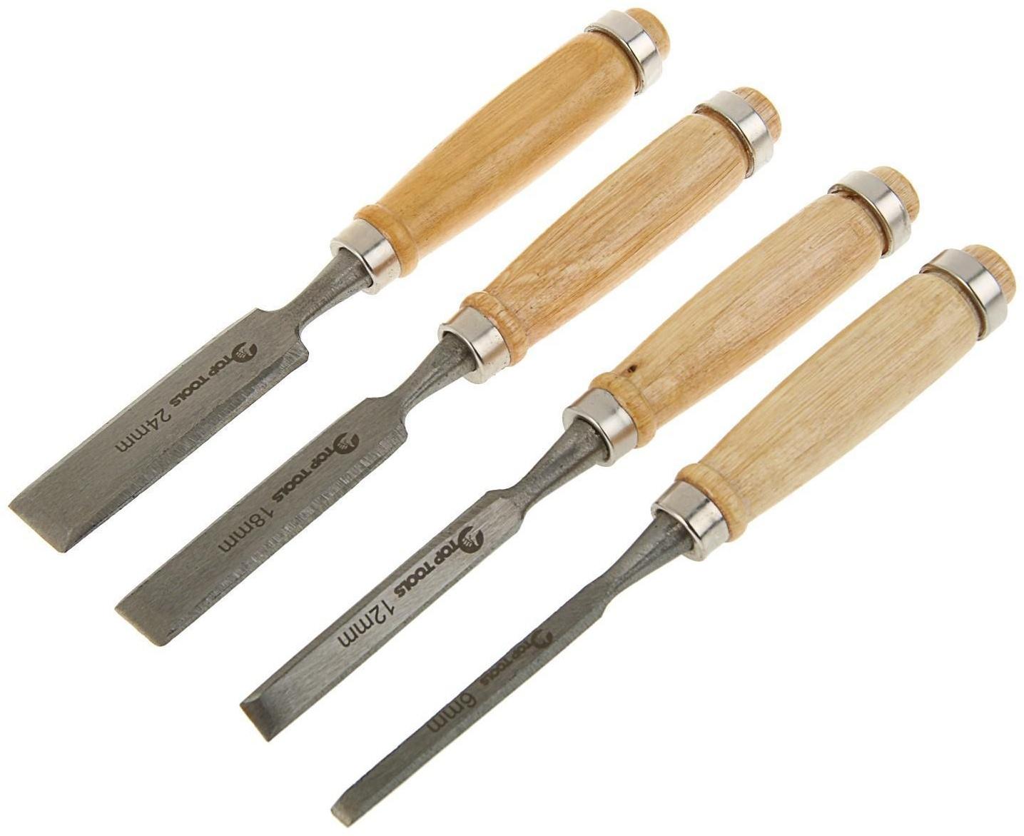 Стамески  Top Tools, 6-24 мм, набор 4 шт.
