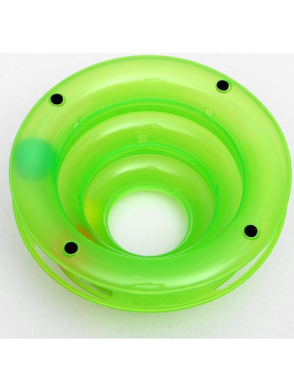 Игровой комплекс для кошек с 3 шариками, 24,5 х 24,5 х 13 см, картонная коробка, микс цветов