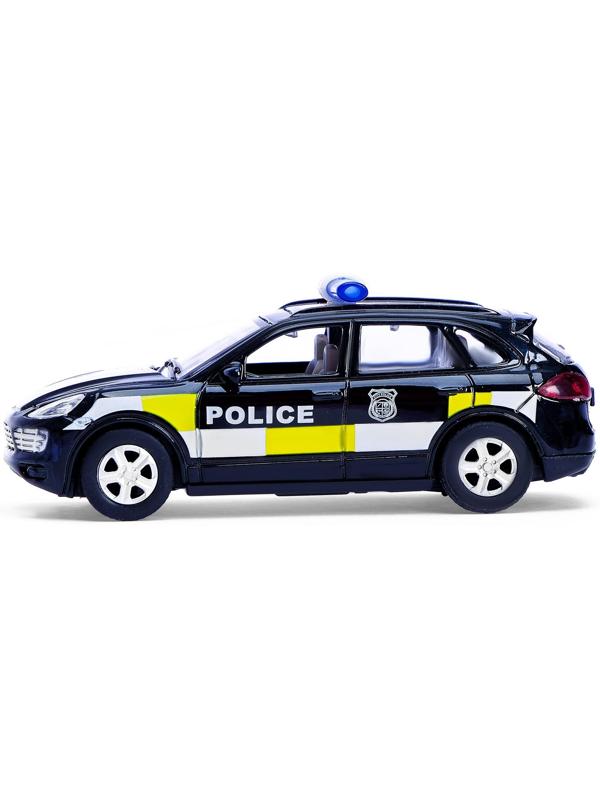 Машина металлическая «Полицейский джип», инерционная, свет и звук, масштаб 1:43