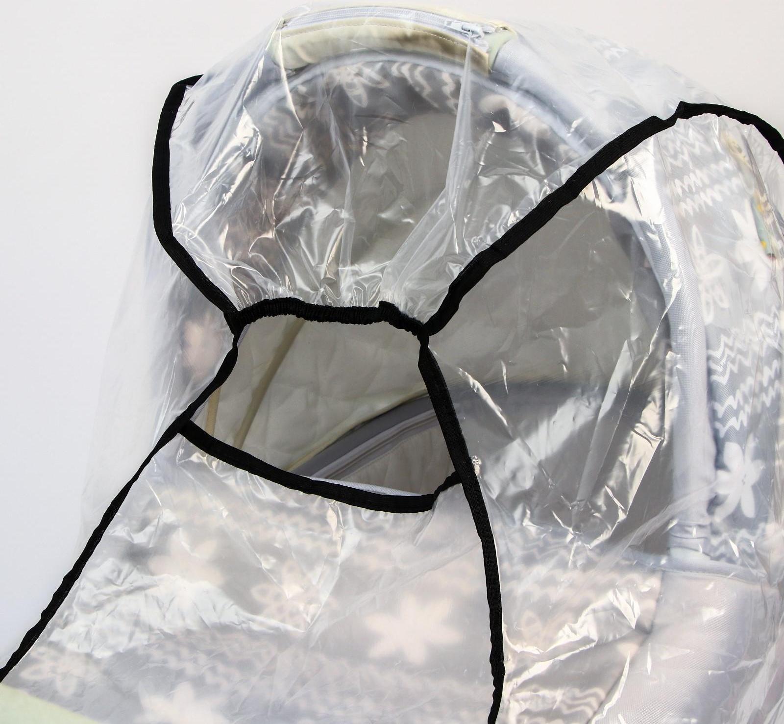 Универсальный дождевик для детской коляски, с окном, ПВД