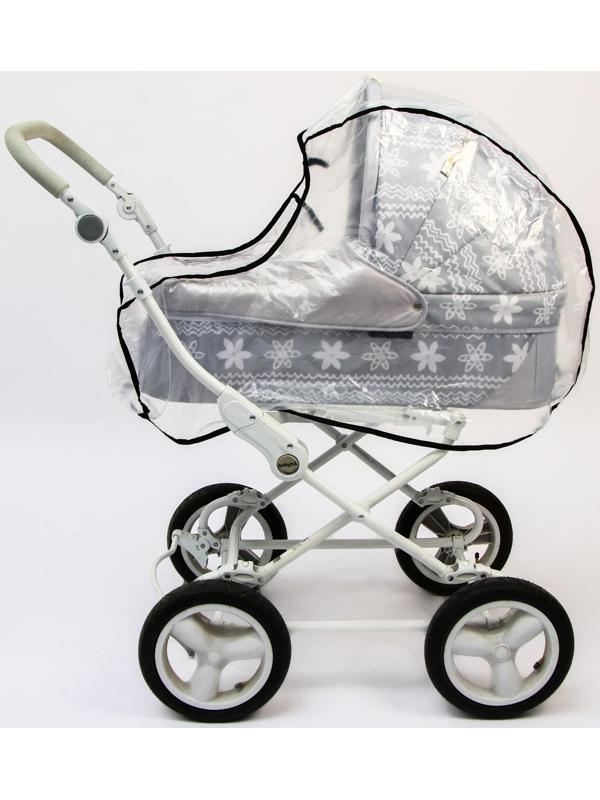 Универсальный дождевик для детской коляски, с окном, ПВД