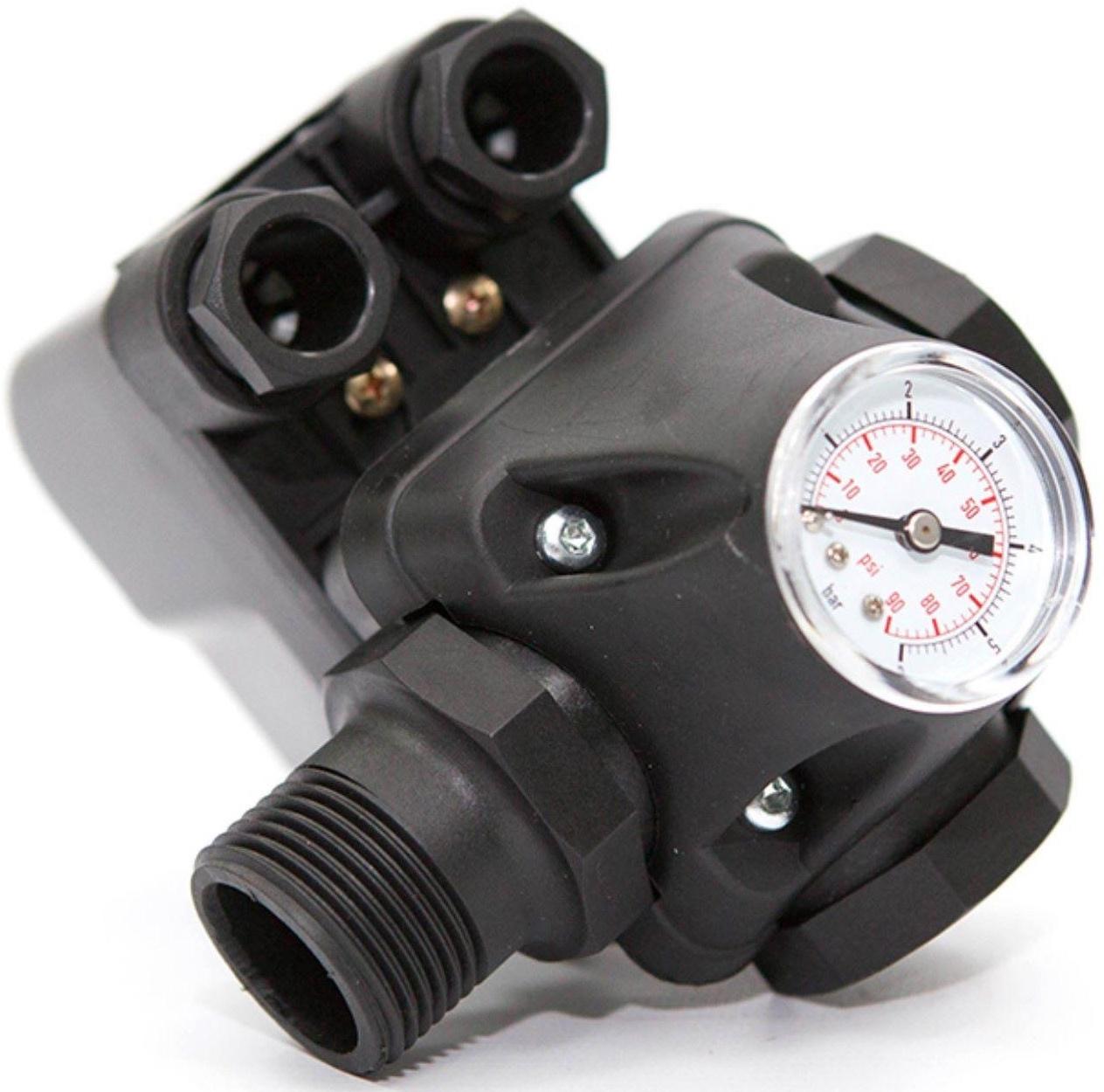 Реле давления ETERNA PC-9С, с манометром, рабочий диапазон 1-5 бар