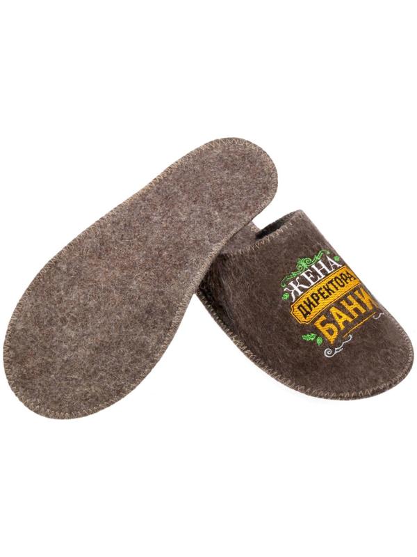 Тапочки банные с вышивкой 