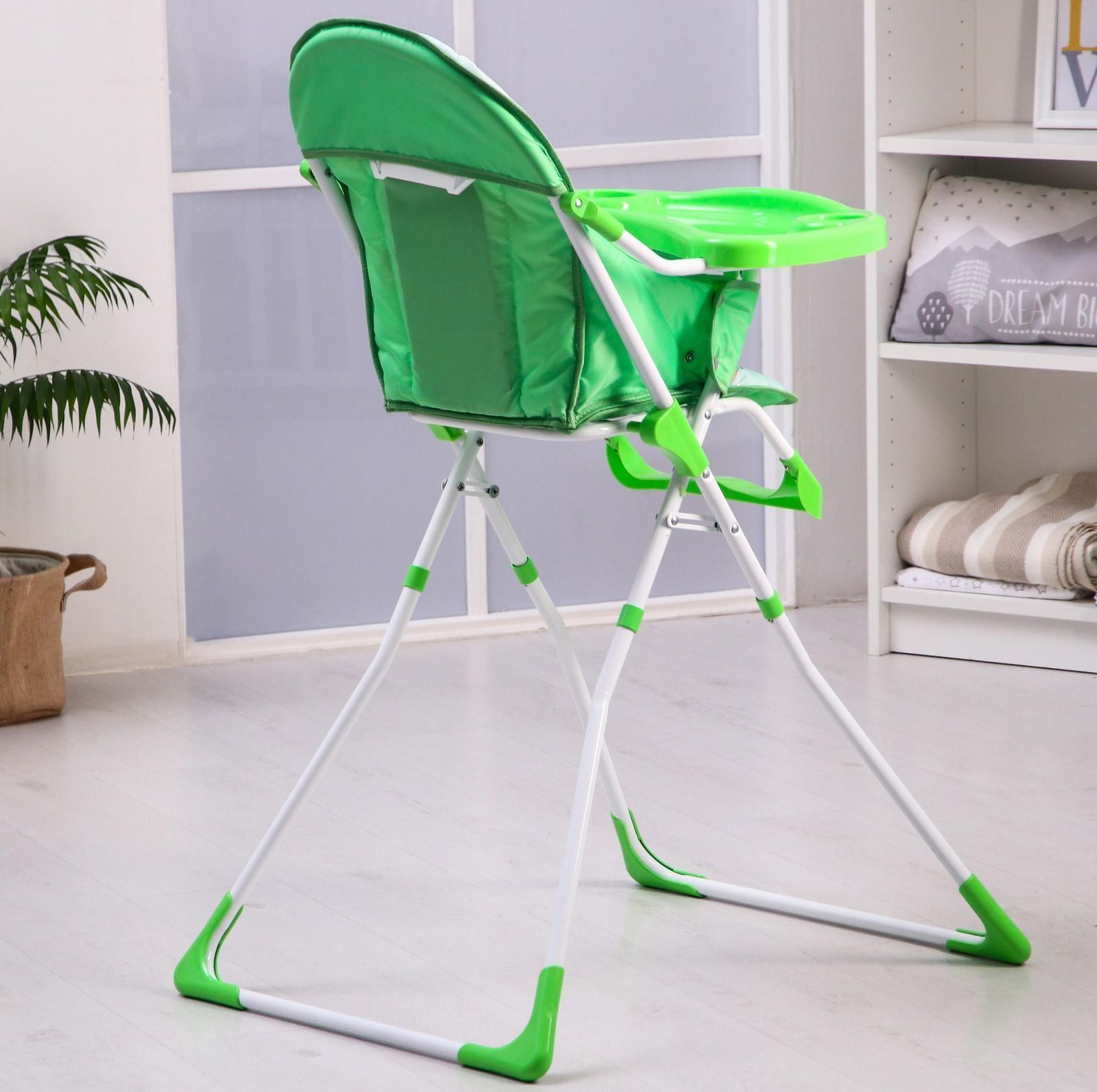 Стульчик для кормления, цвет зелёный, рисунок МИКС