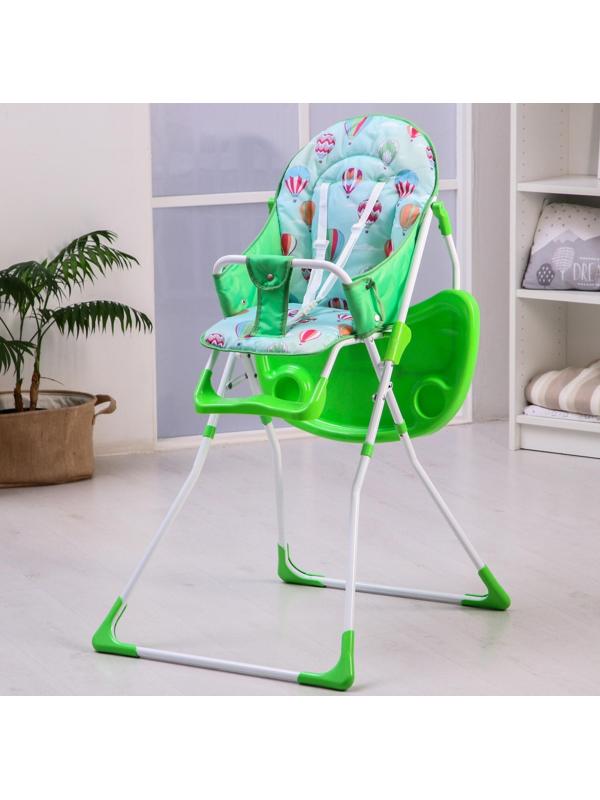 Стульчик для кормления, цвет зелёный, рисунок МИКС