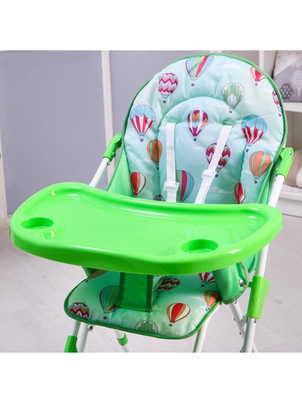 Стульчик для кормления, цвет зелёный, рисунок МИКС