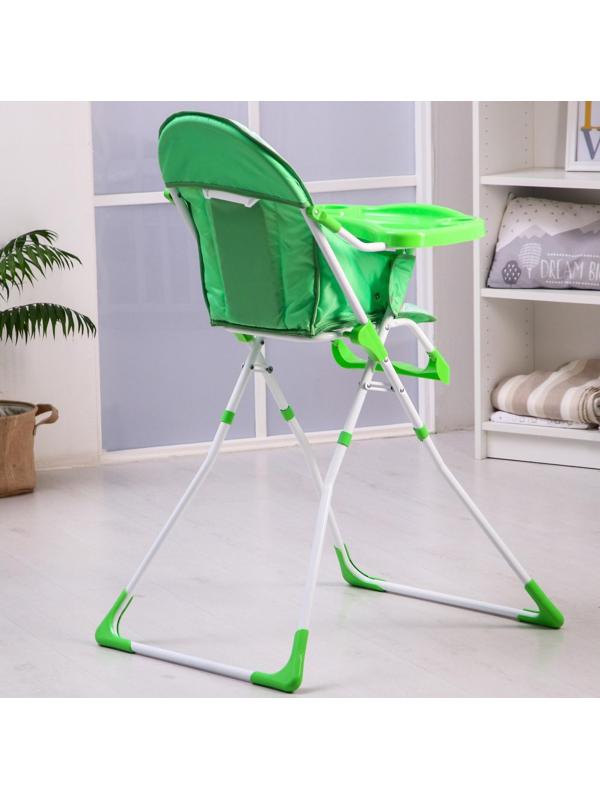 Стульчик для кормления, цвет зелёный, рисунок МИКС