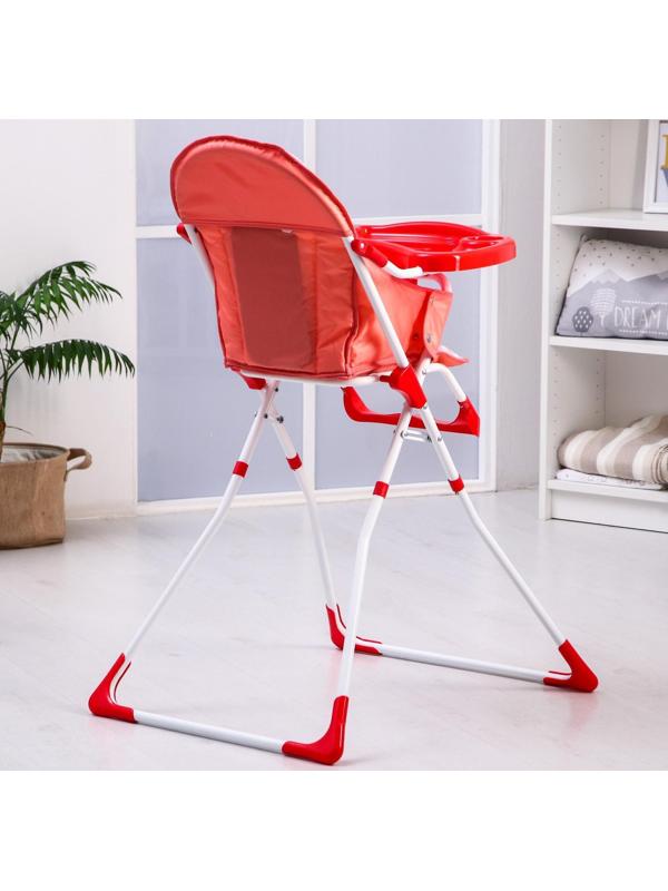 Стульчик для кормления, цвет розовый, рисунок МИКС