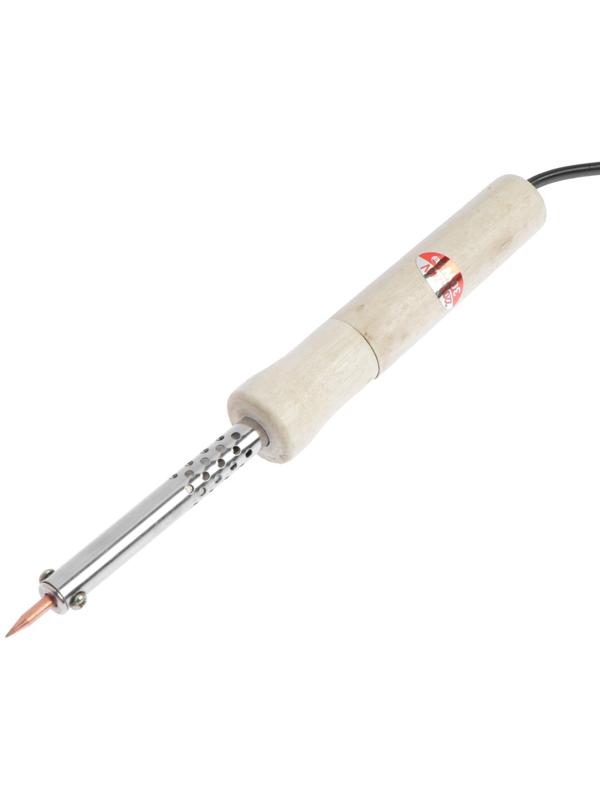 Паяльник ТУНДРА, деревянная рукоятка, 30 Вт, 220 В
