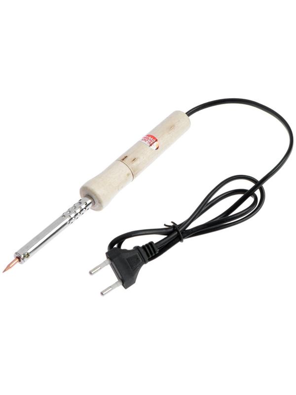 Паяльник ТУНДРА, деревянная рукоятка, 30 Вт, 220 В