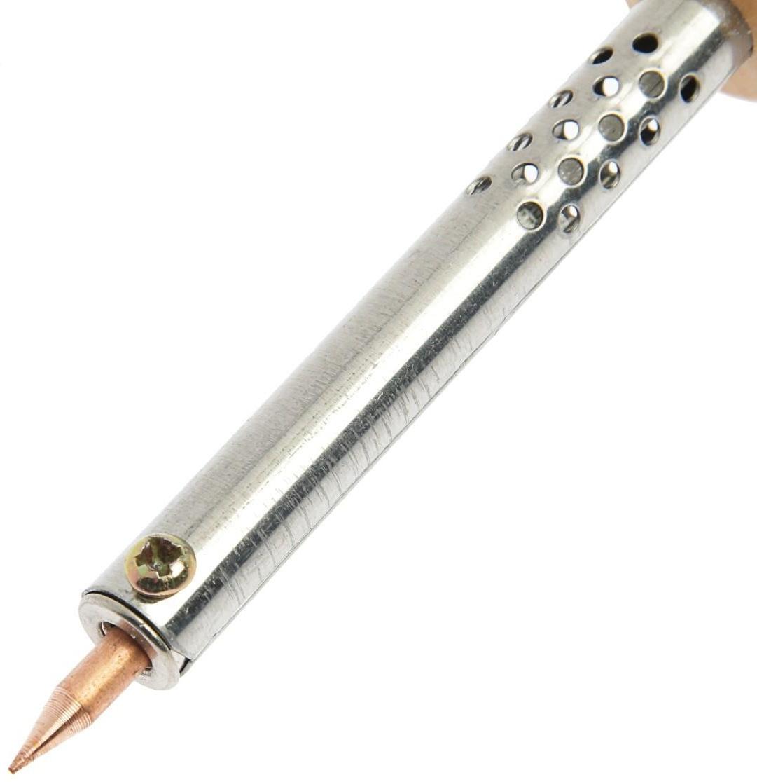 Паяльник ТУНДРА, деревянная рукоятка, 40 Вт, 220 В