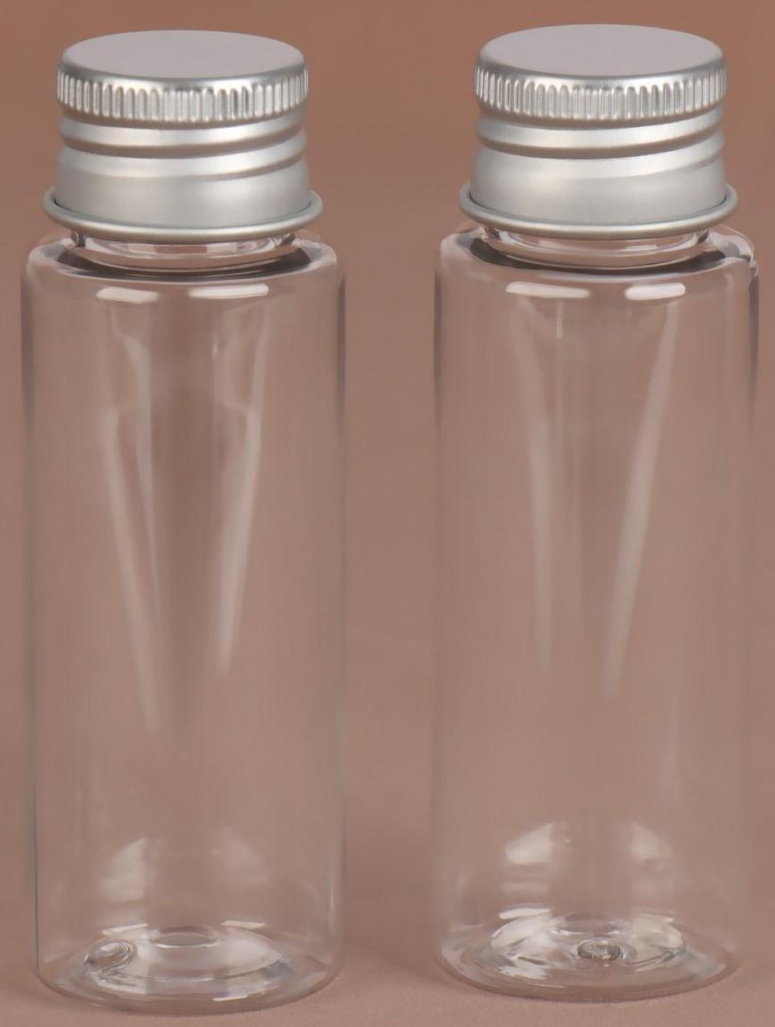 Набор для хранения, 2 предмета, 50 мл, цвет серебристый/прозрачный