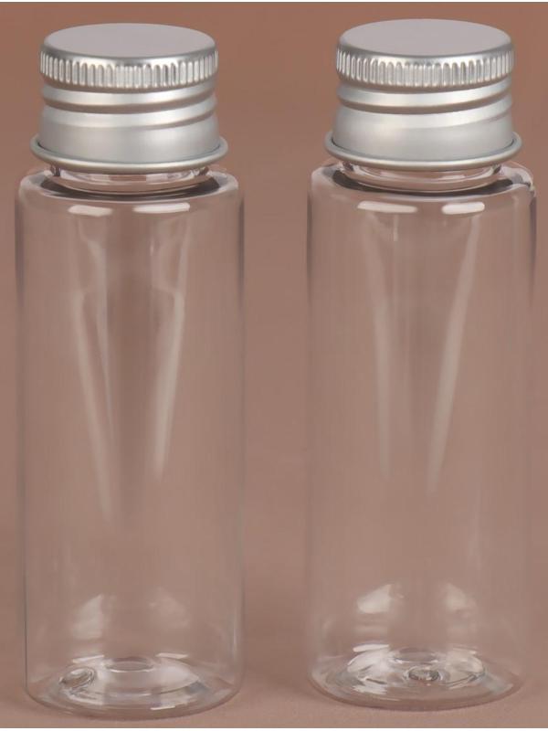 Набор для хранения, 2 предмета, 50 мл, цвет серебристый/прозрачный