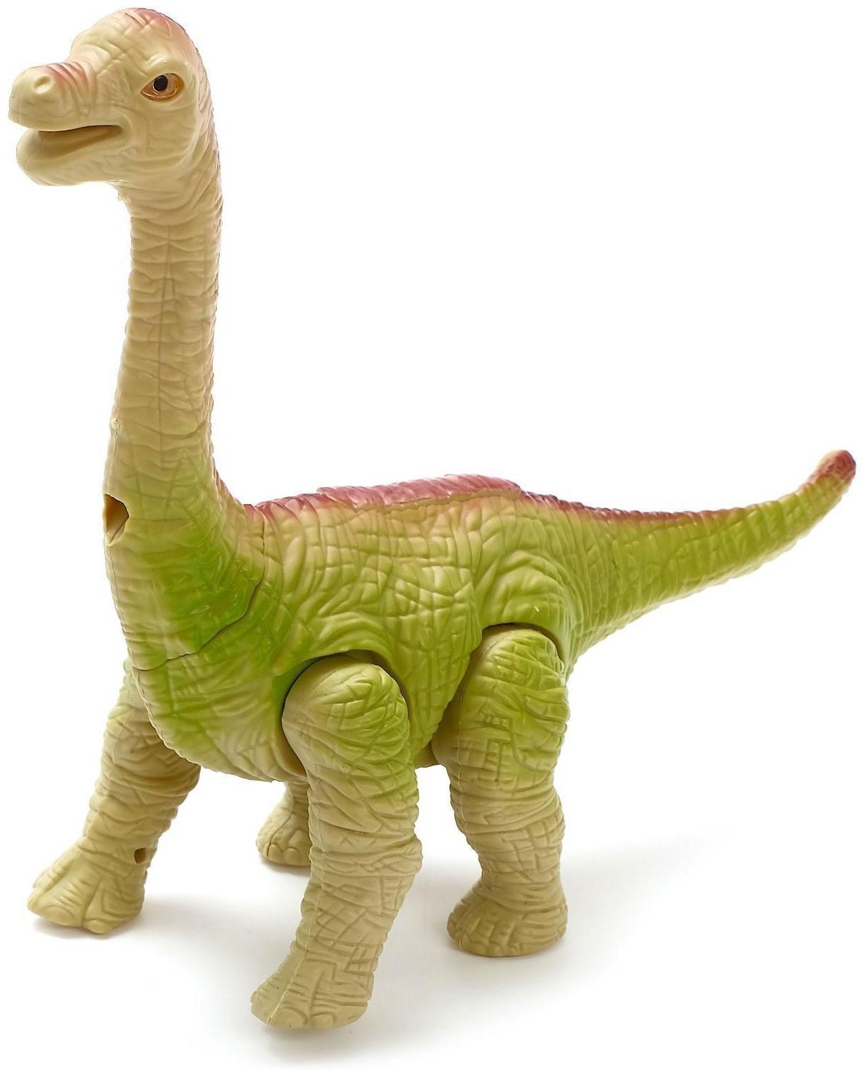 Динозавр «Брахиозавр травоядный», работает от батареек, с проектором, цвет МИКС