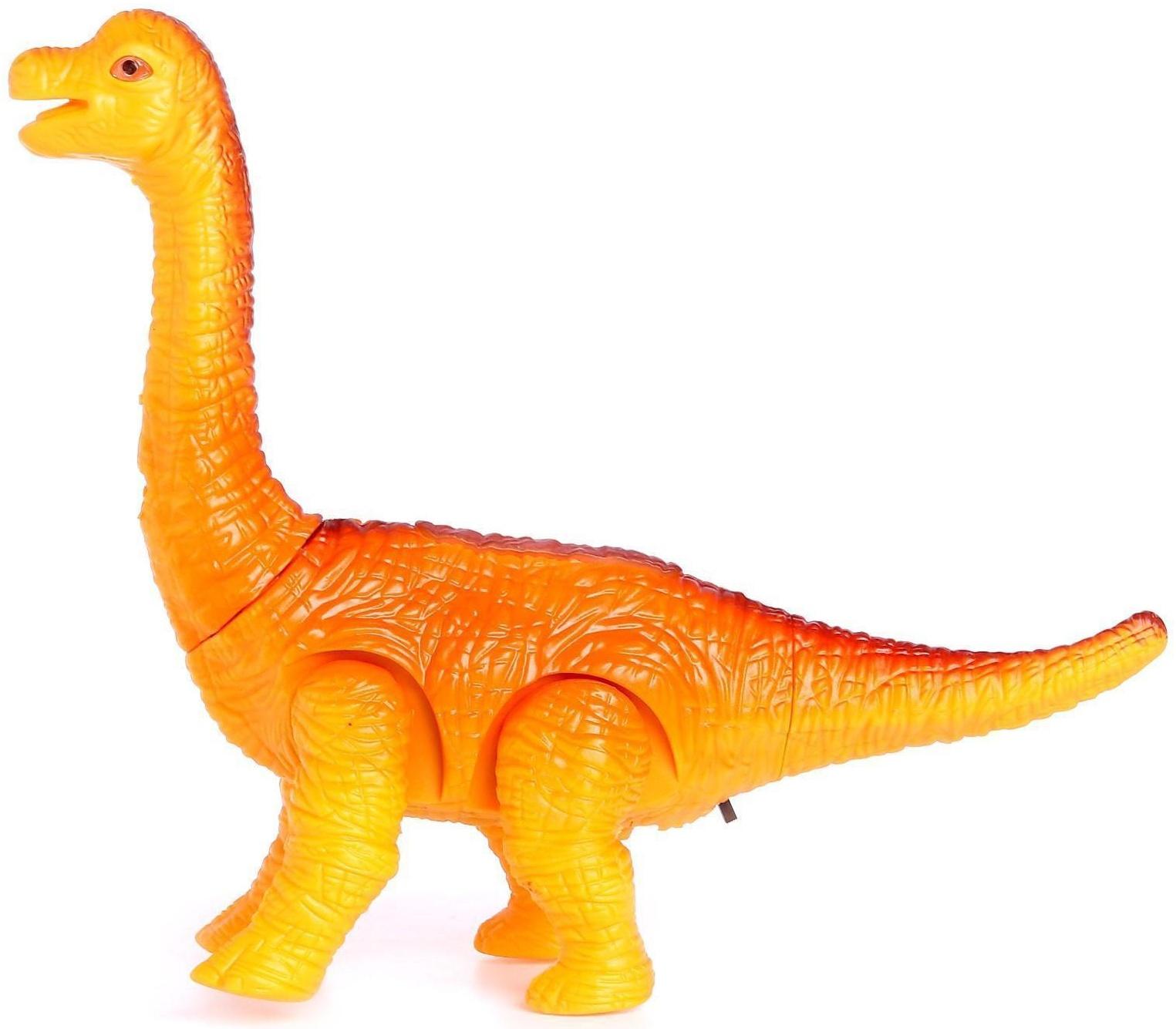 Динозавр «Брахиозавр травоядный», работает от батареек, с проектором, цвет МИКС