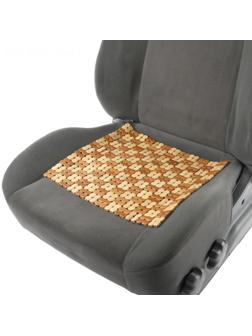 Накидка-массажер на сиденье из бамбука 37 х 36 см, светлый цвет