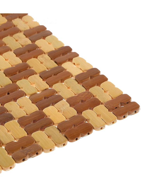 Накидка-массажер на сиденье из бамбука 37 х 36 см, светлый цвет