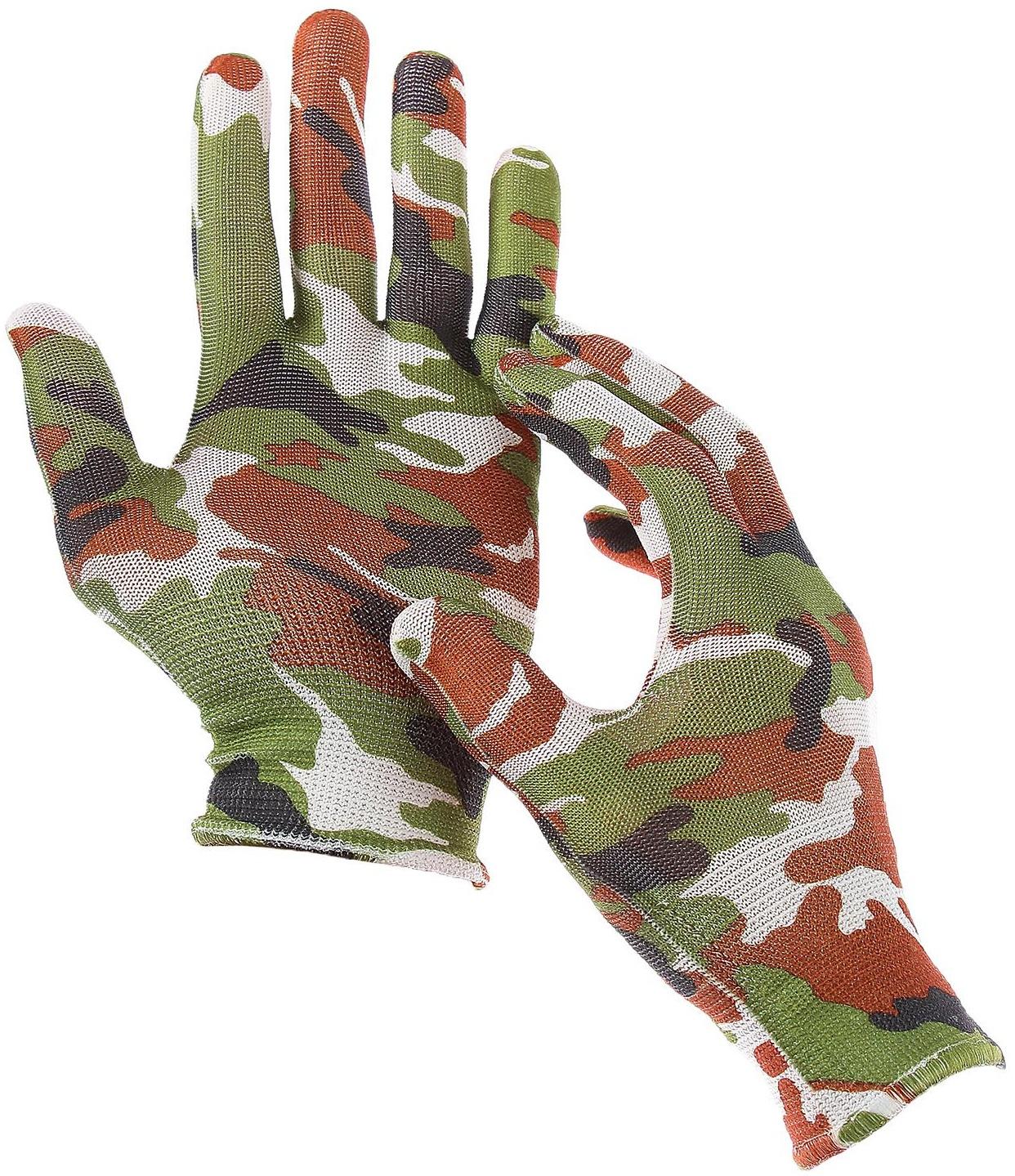 Перчатки нейлоновые, без покрытия, размер 9, цвет МИКС, Greengo