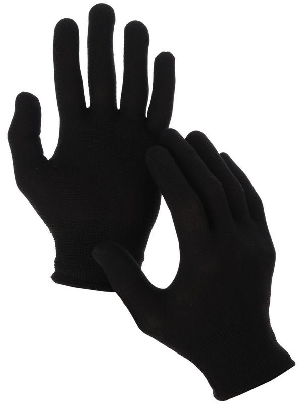 Перчатки нейлоновые, без покрытия, размер 8, чёрные, Greengo